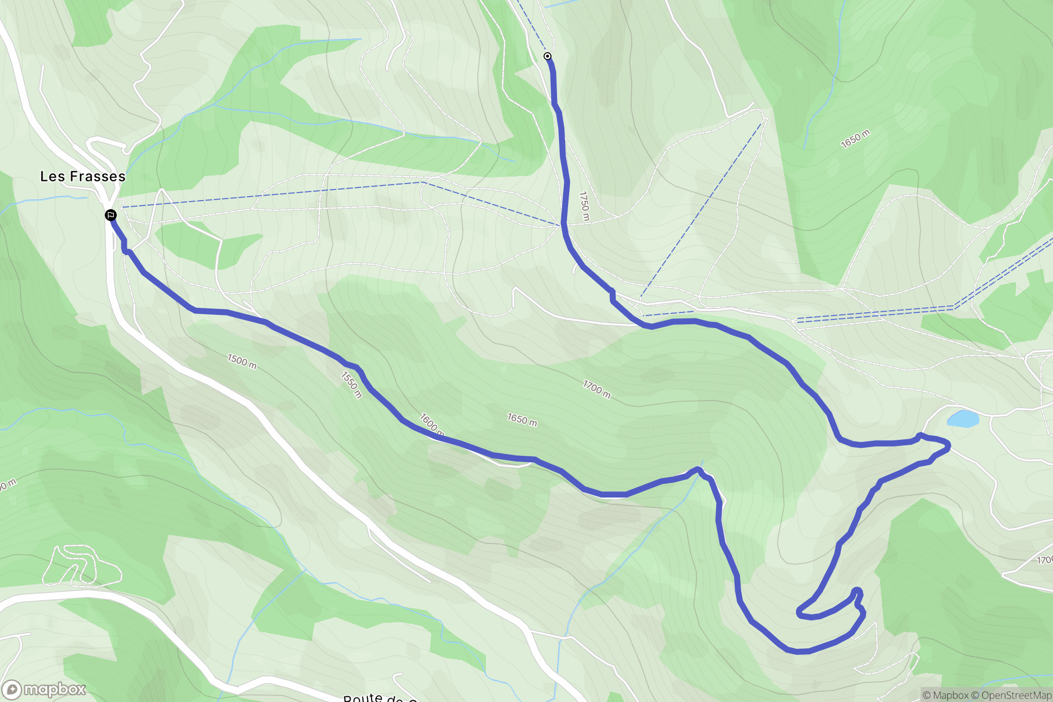 Notre-Dame-de-Bellecombe : carte du parcours de randonnée - France