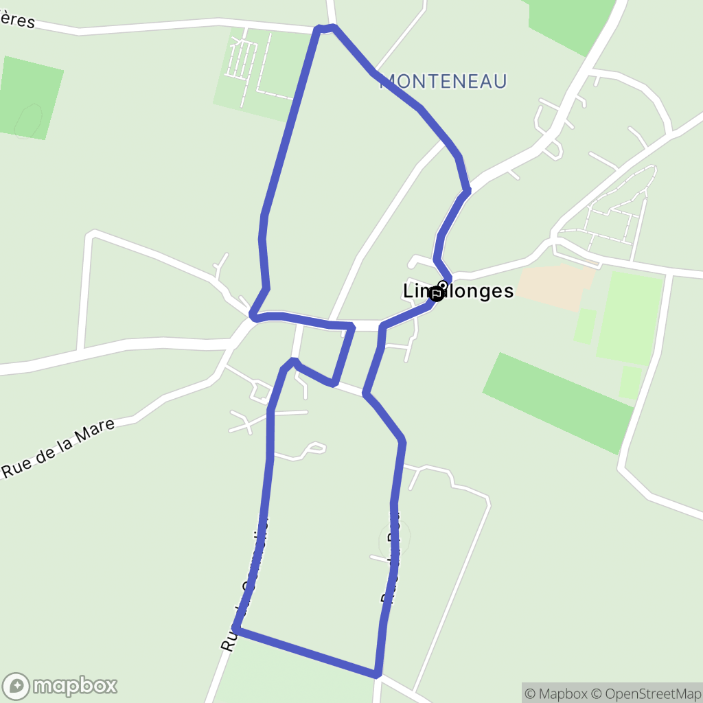Limalonges : carte du parcours de randonnée - France