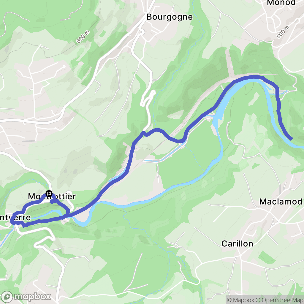 Lovagny : carte du parcours de randonnée - France