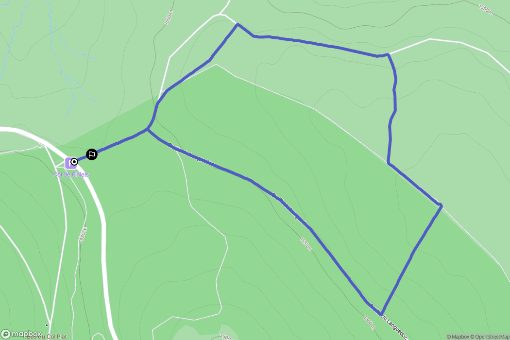 Pont-de-Montvert-Sud-Mont-Lozère : carte du parcours de randonnée - France
