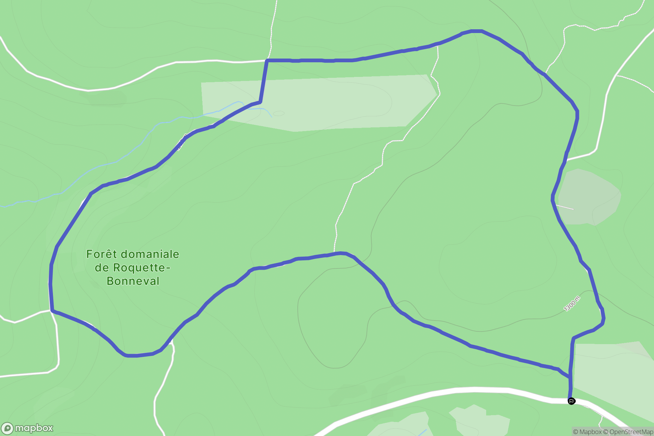 Laguiole : carte du parcours de randonnée - France