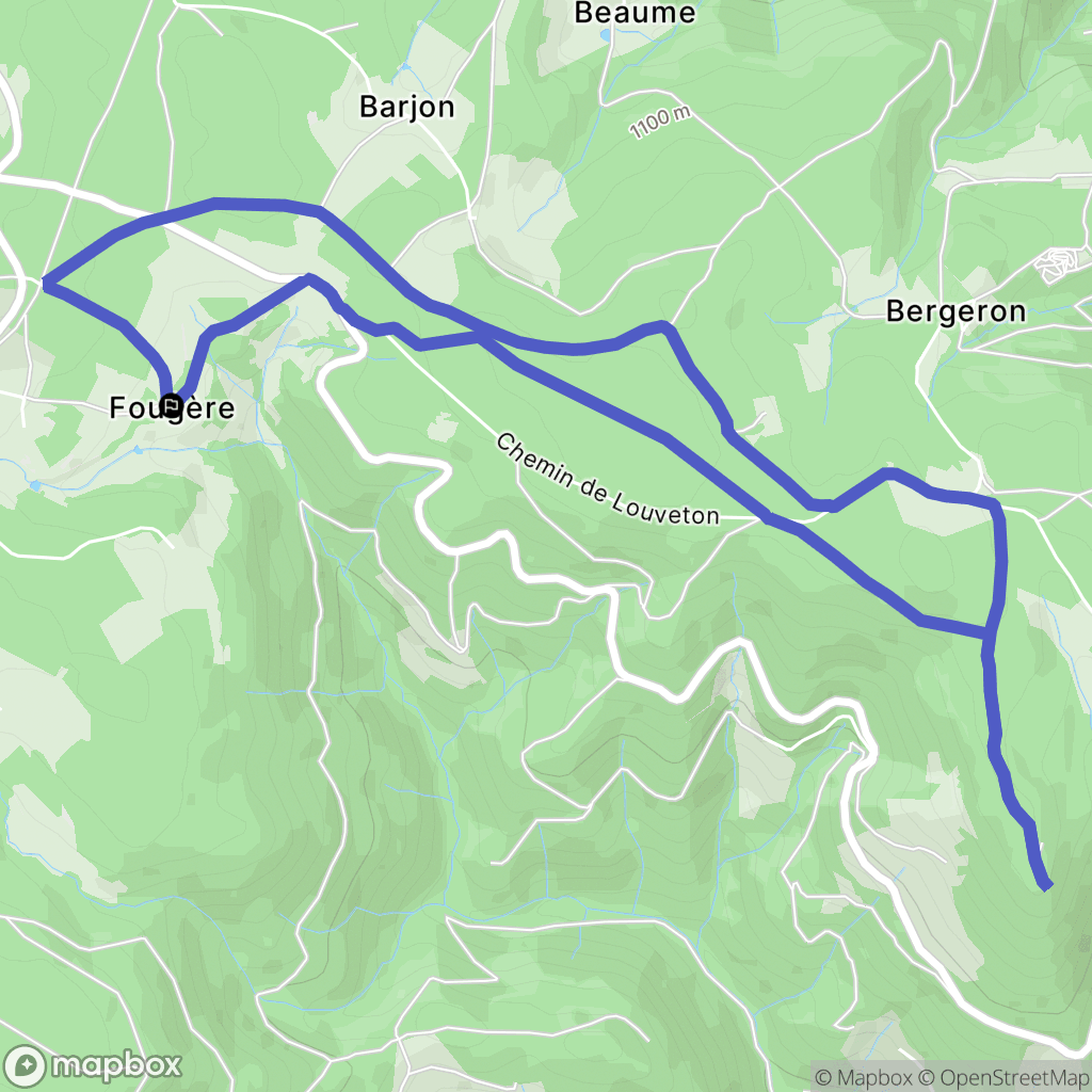 Saint-André-en-Vivarais : carte du parcours de randonnée - France