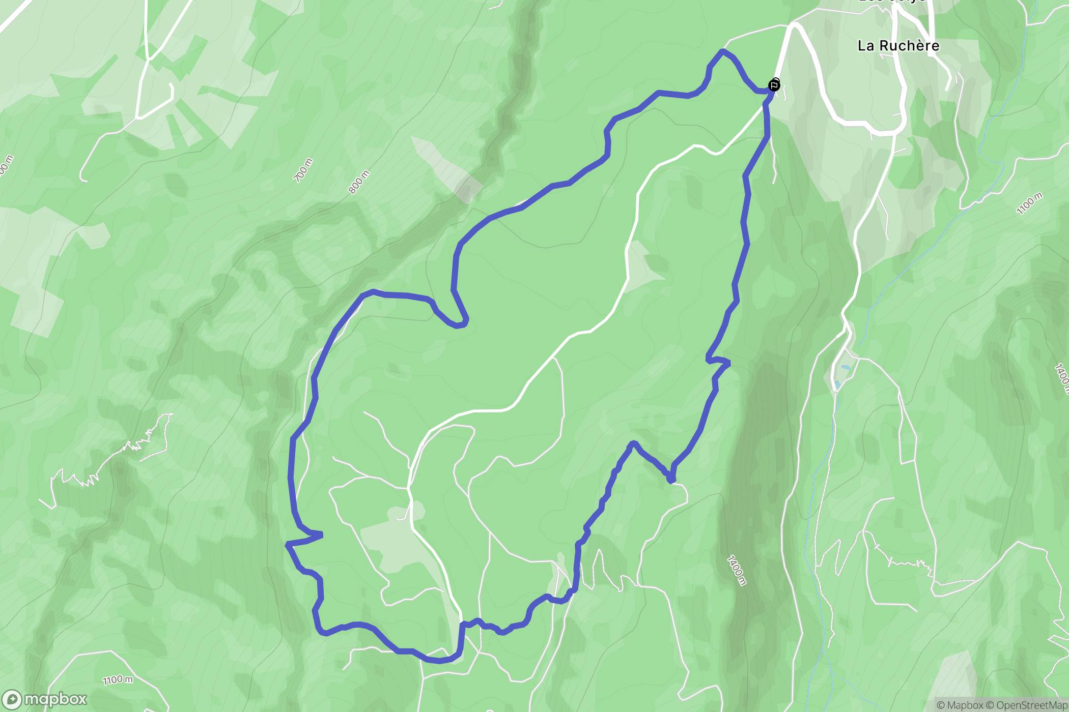 Saint-Christophe-sur-Guiers : carte du parcours de randonnée - France