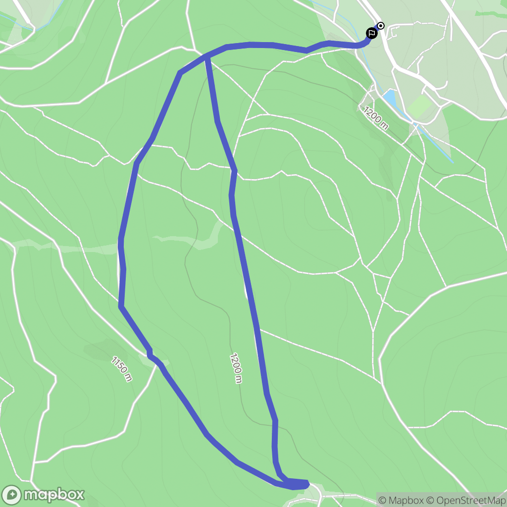 Le Bessat : carte du parcours de randonnée - France