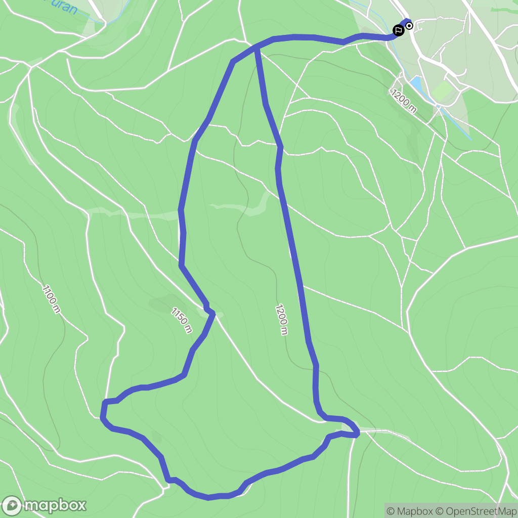Le Bessat : carte du parcours de randonnée - France