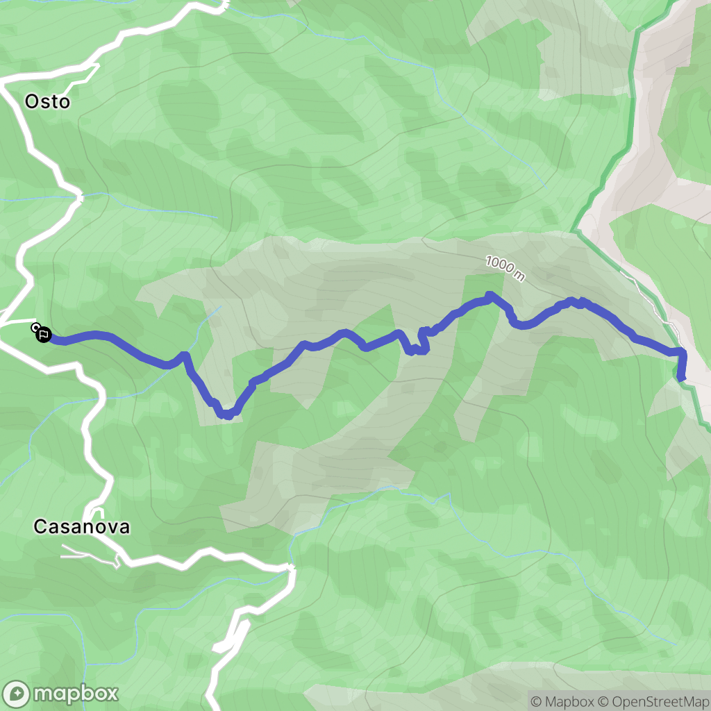 Monacia-d'Orezza : carte du parcours de randonnée - France