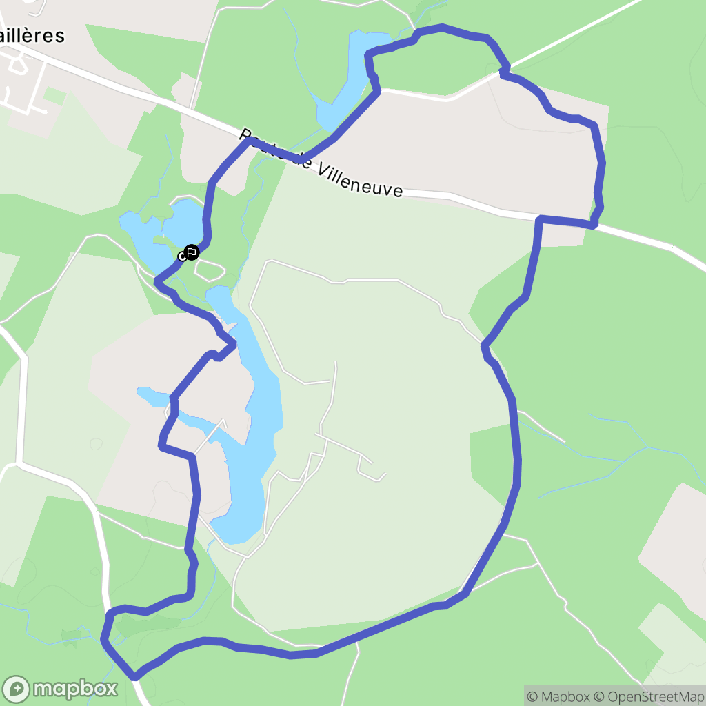 Gaillères : carte du parcours de randonnée - France