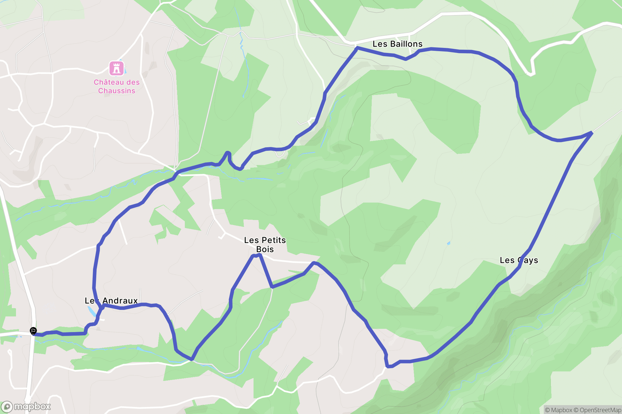 Saint-Yorre : carte du parcours de randonnée - France