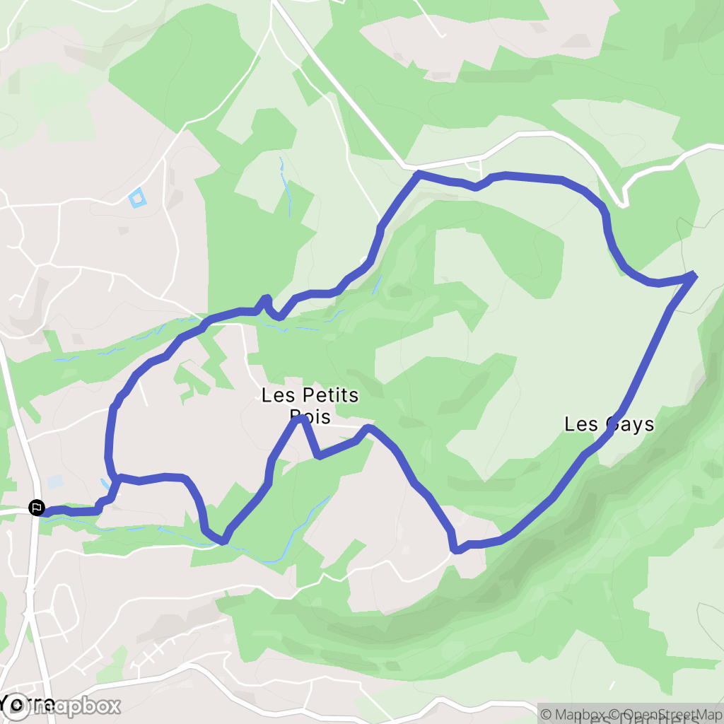 Saint-Yorre : carte du parcours de randonnée - France