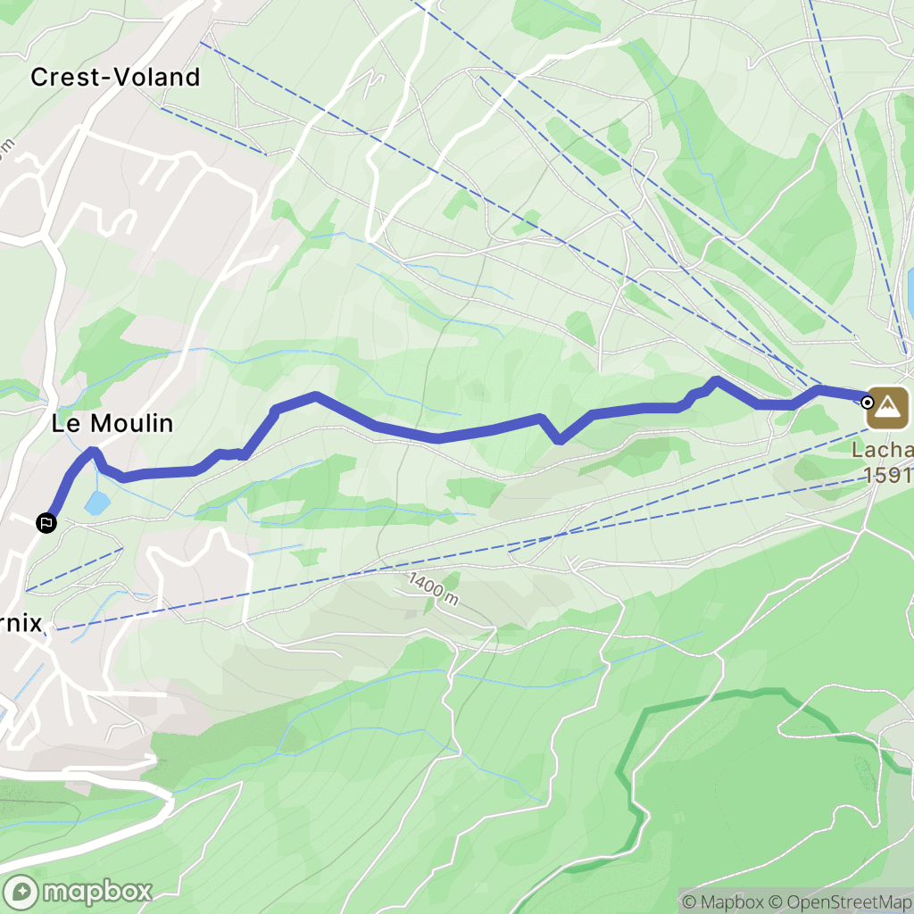 Crest-Voland : carte du parcours de randonnée - France