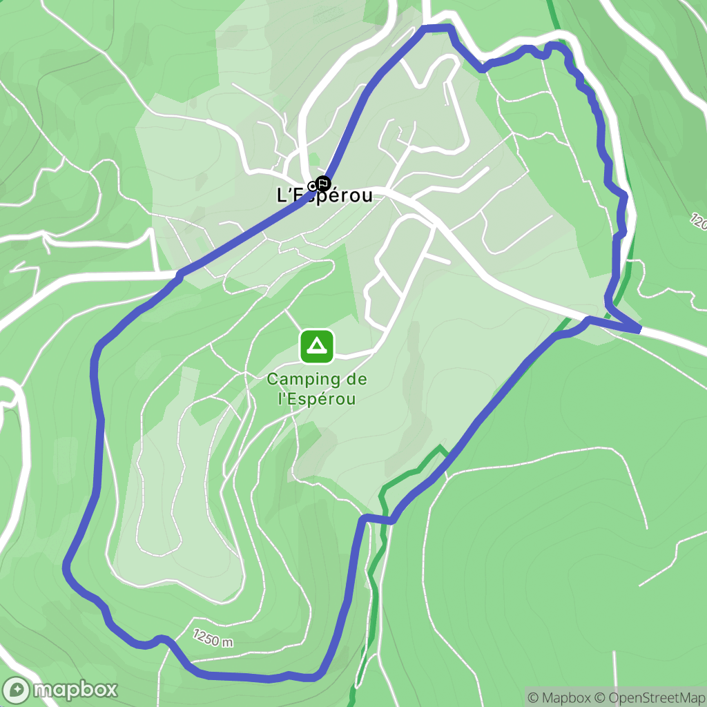 Val-d'Aigoual : carte du parcours de randonnée - France