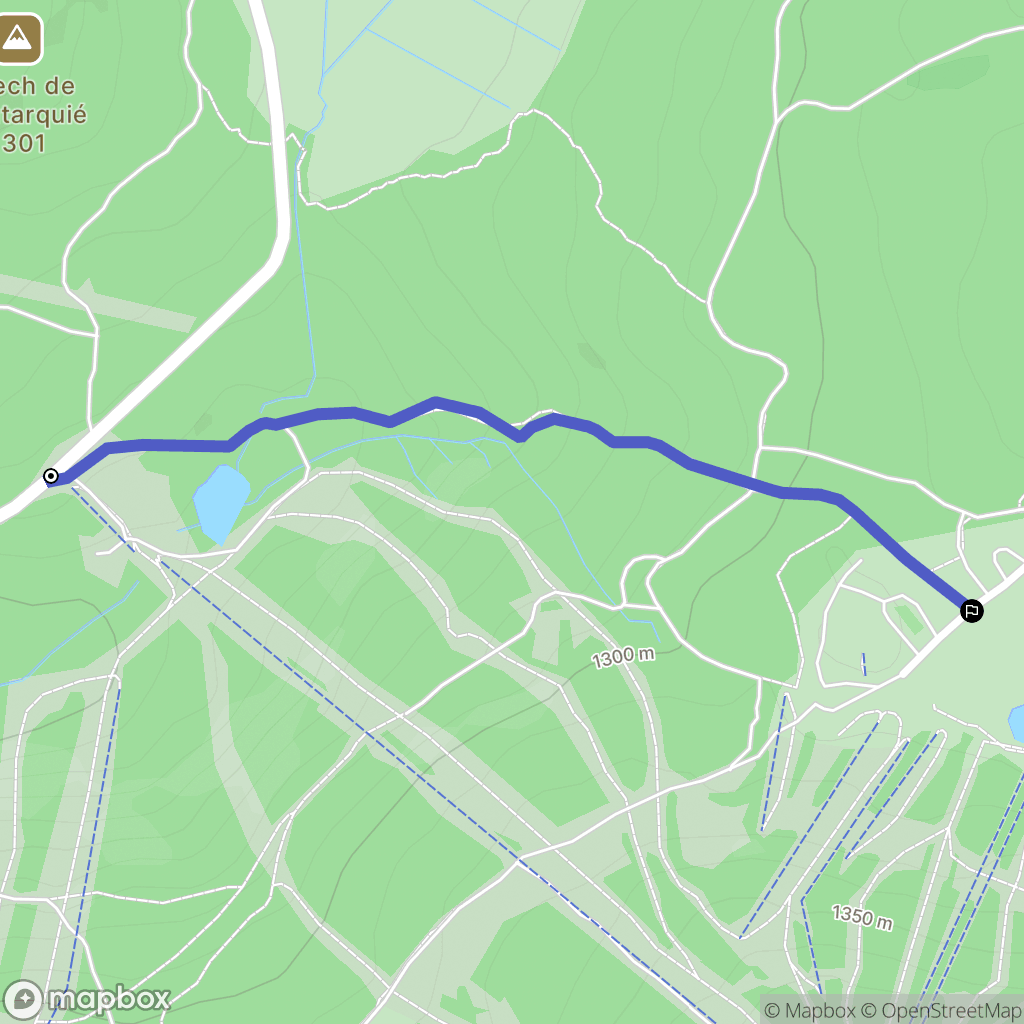 Laguiole : carte du parcours de randonnée - France