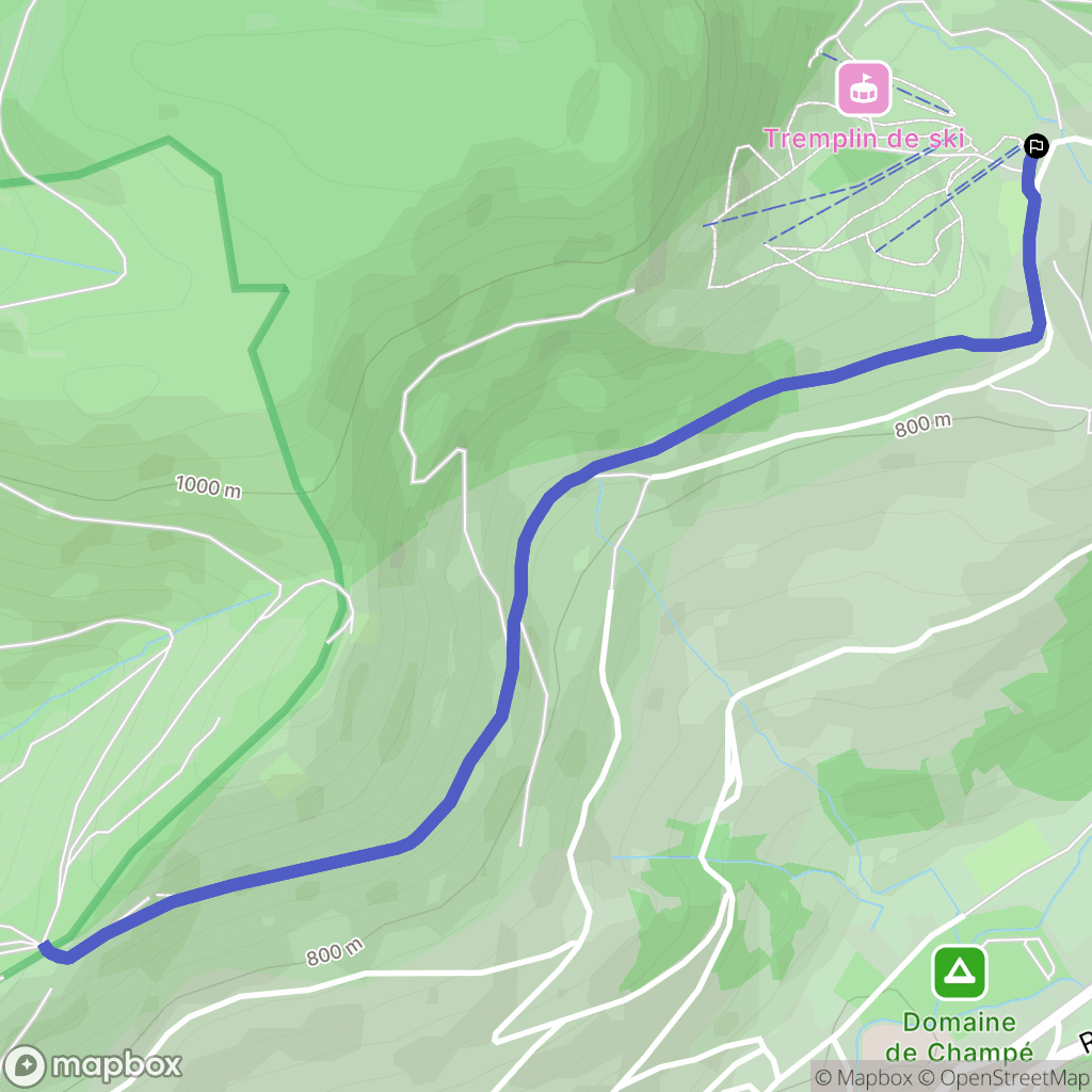 Bussang : carte du parcours de randonnée - France