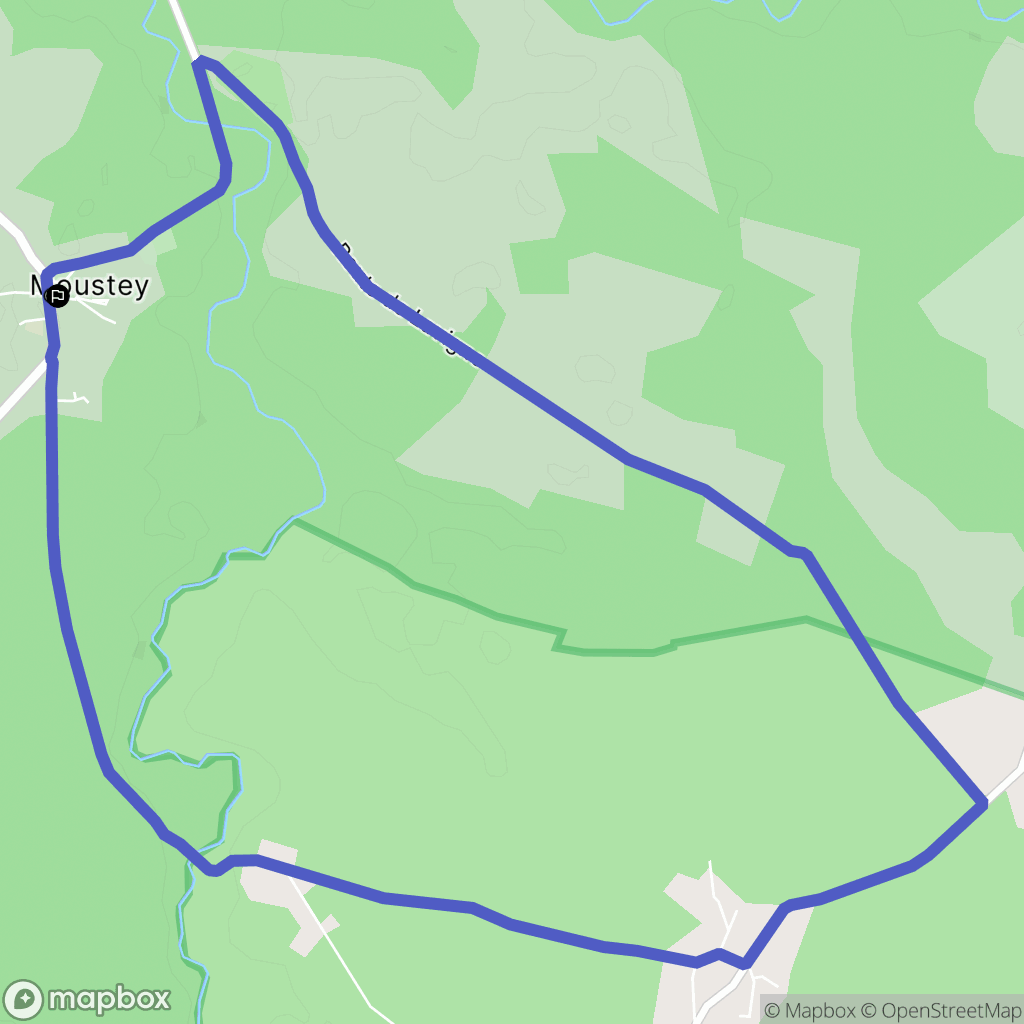 Moustey : carte du parcours de randonnée - France