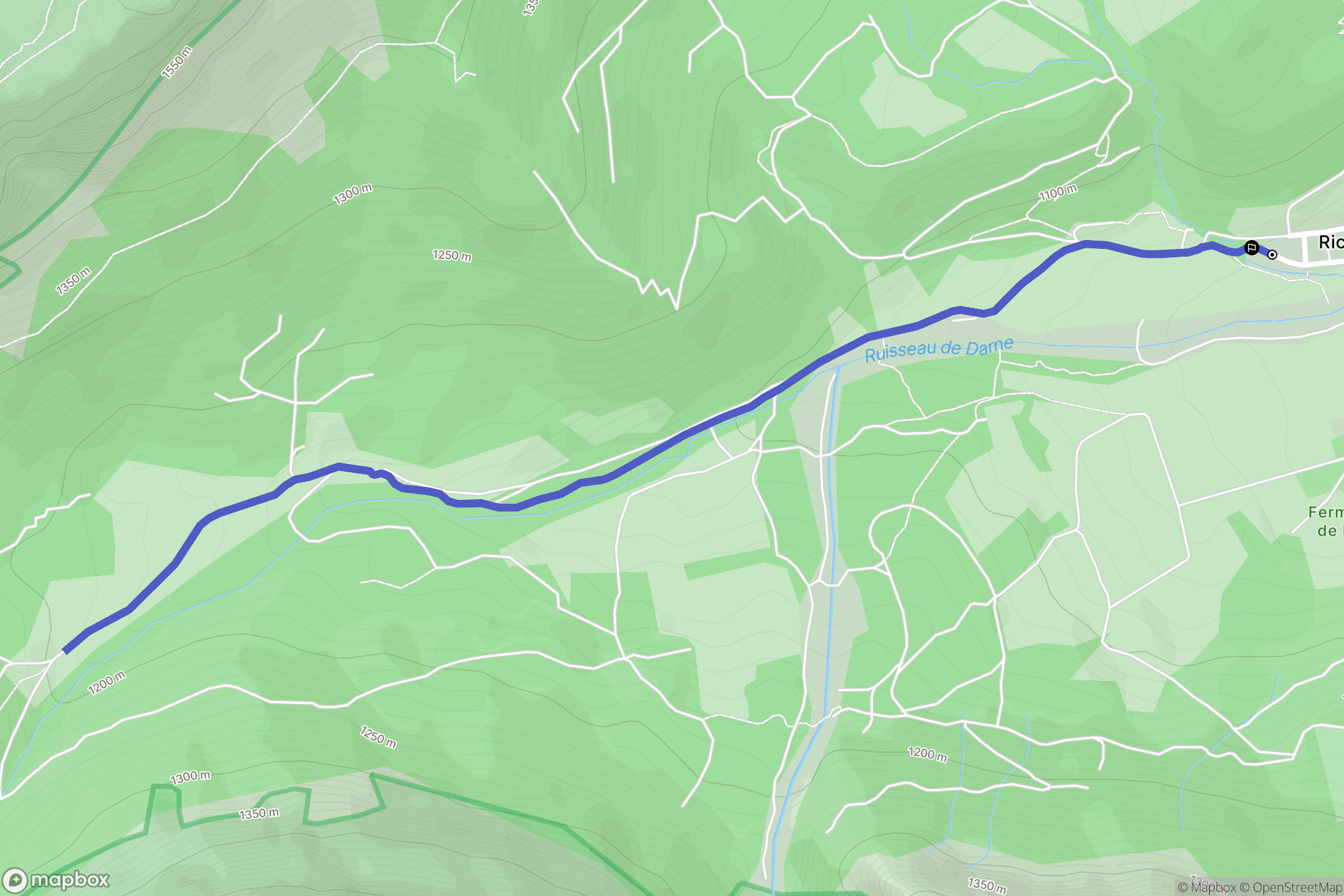 Chichilianne : carte du parcours de randonnée - France