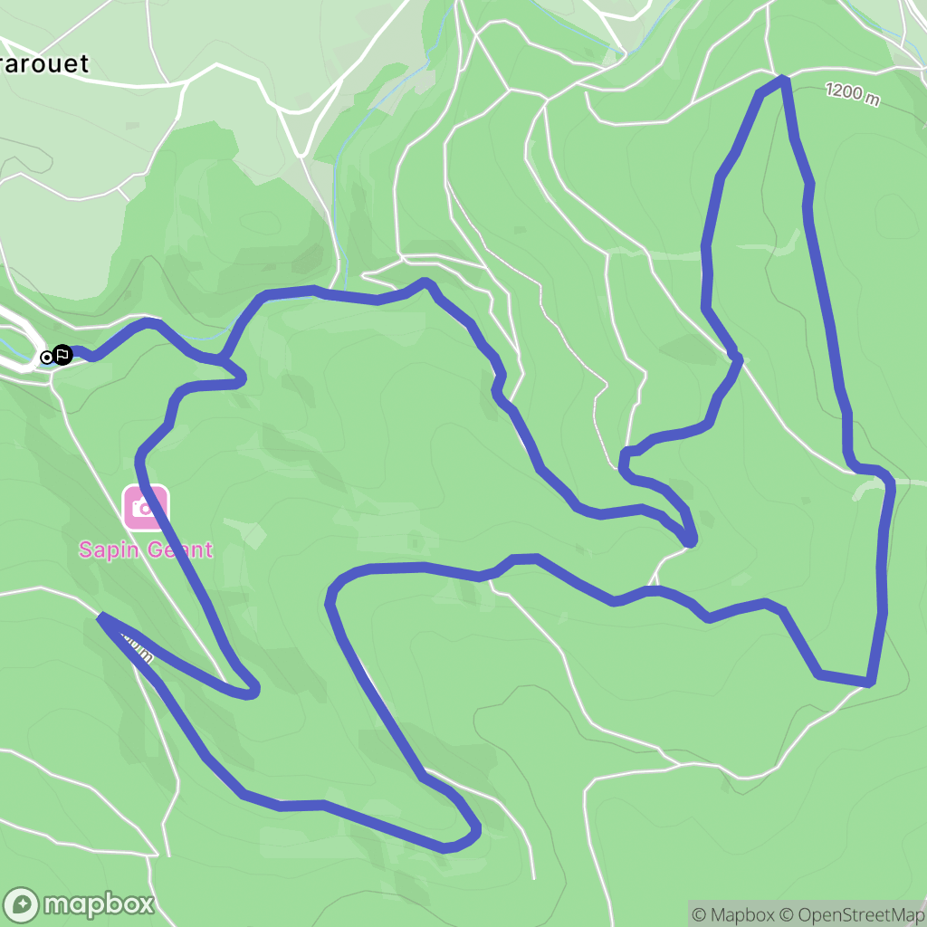 Tarentaise : carte du parcours de randonnée - France