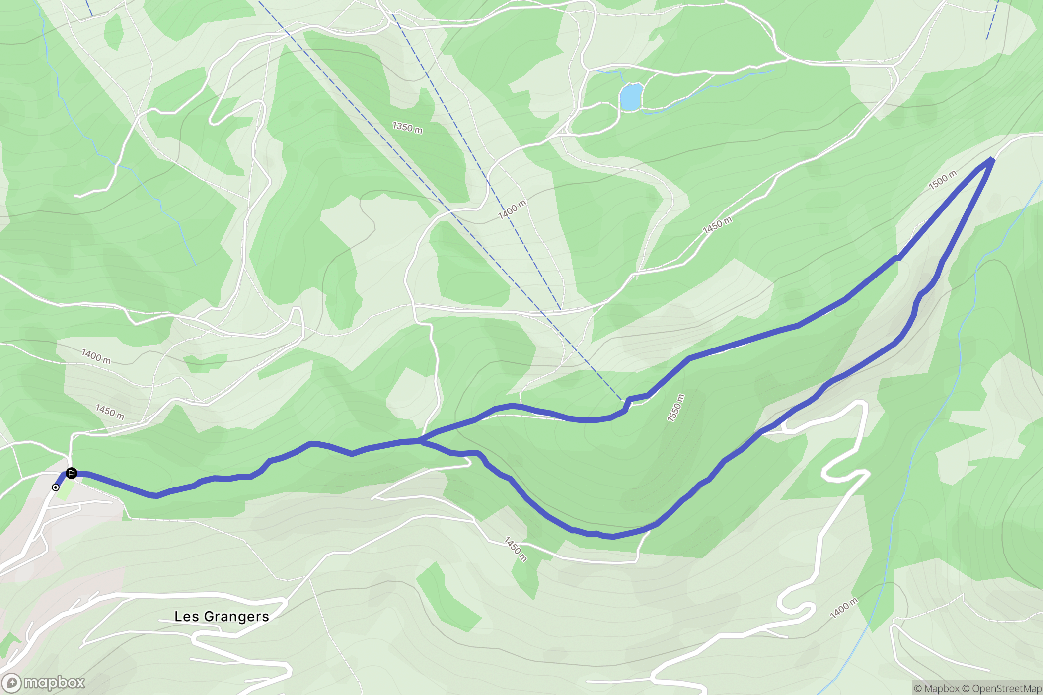 Notre-Dame-de-Bellecombe : carte du parcours de randonnée - France