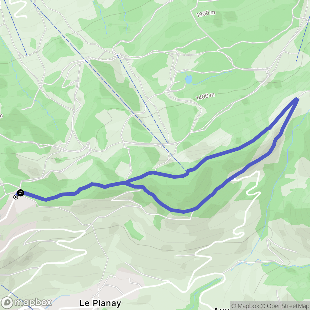 Notre-Dame-de-Bellecombe : carte du parcours de randonnée - France