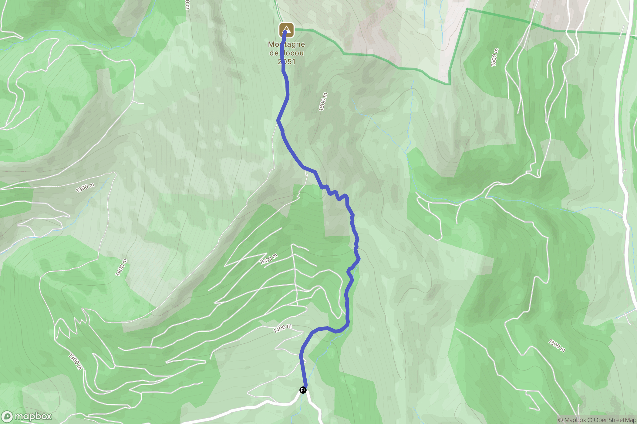 Glandage : carte du parcours de randonnée - France
