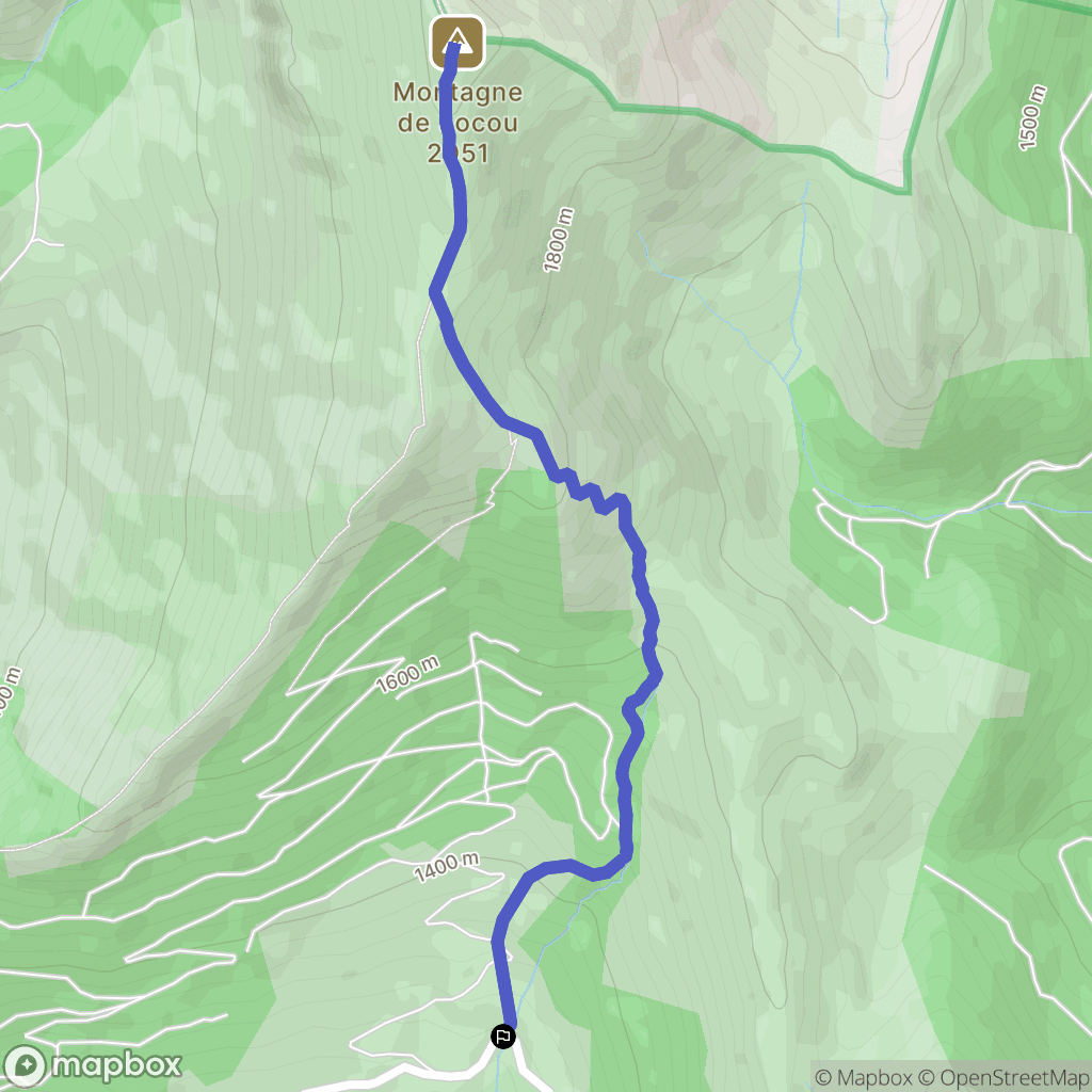 Glandage : carte du parcours de randonnée - France