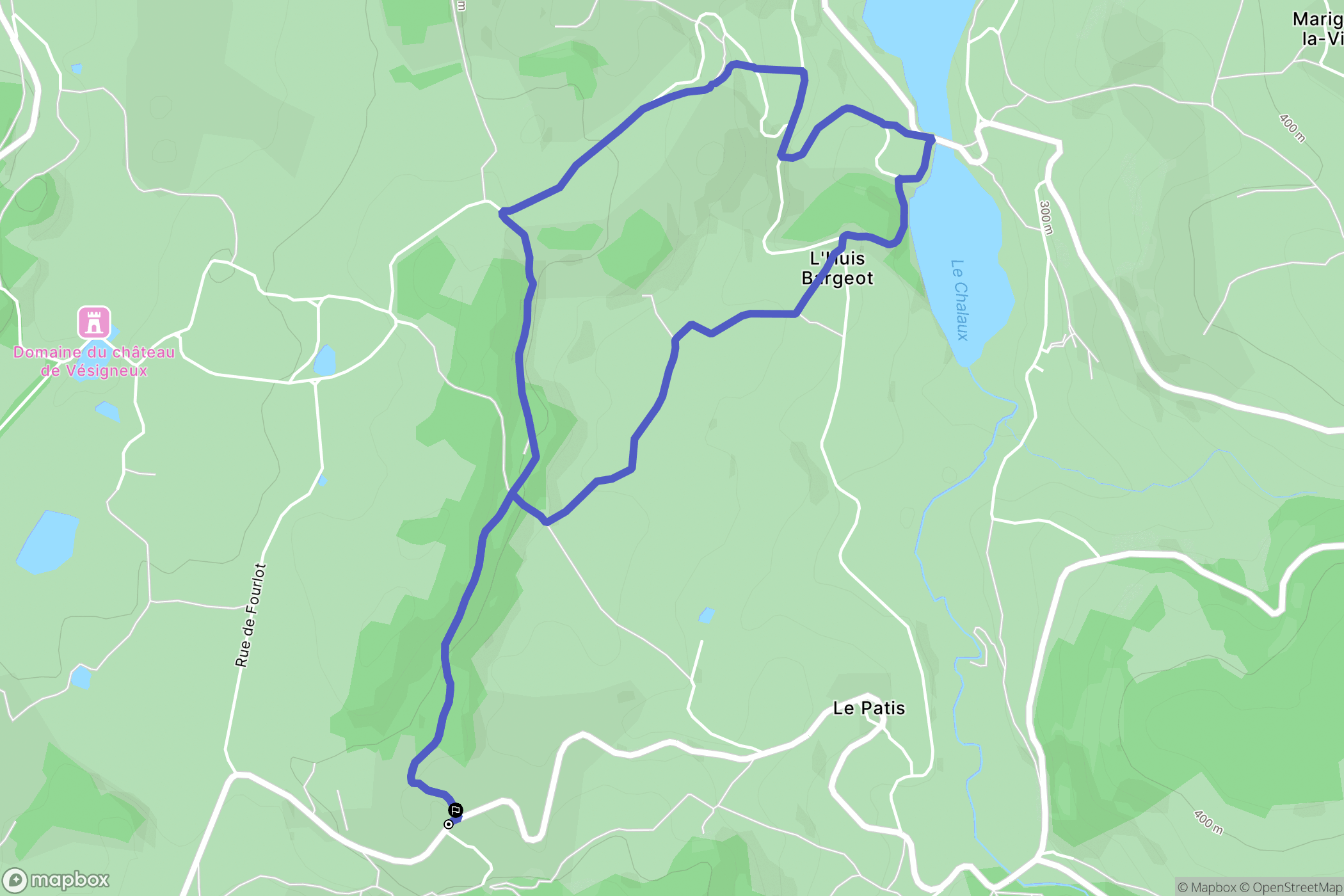 Saint-Martin-du-Puy : carte du parcours de randonnée - France