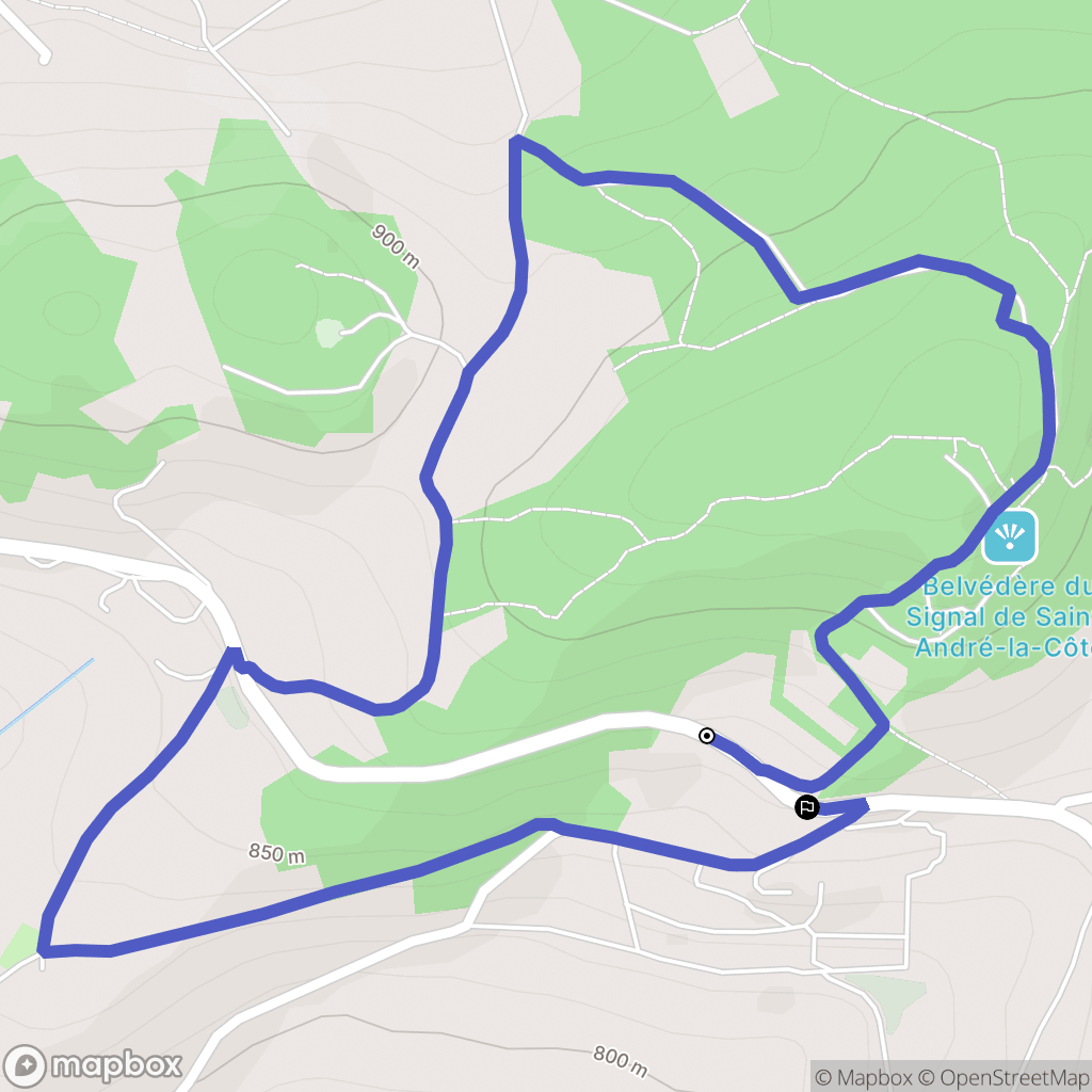 Saint-André-la-Côté : carte du parcours de randonnée - France