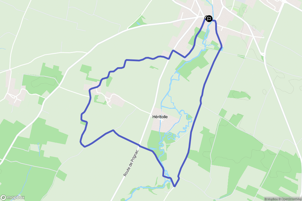 Matha : carte du parcours de randonnée - France