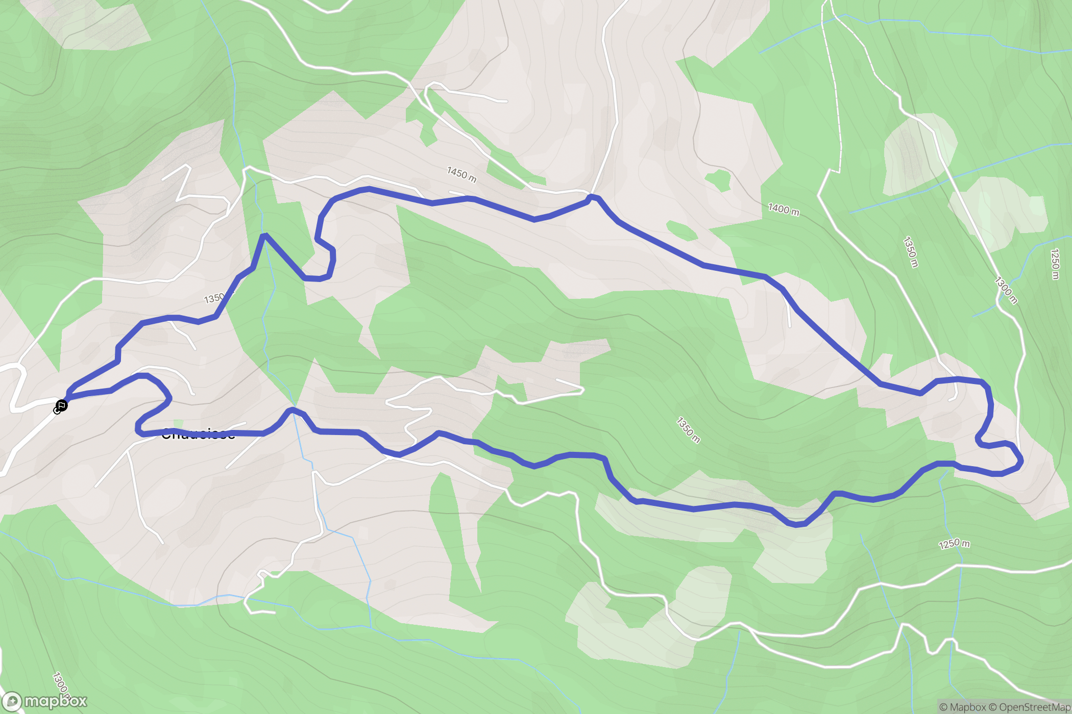 Saint-Nicolas-la-Chapelle : carte du parcours de randonnée - France