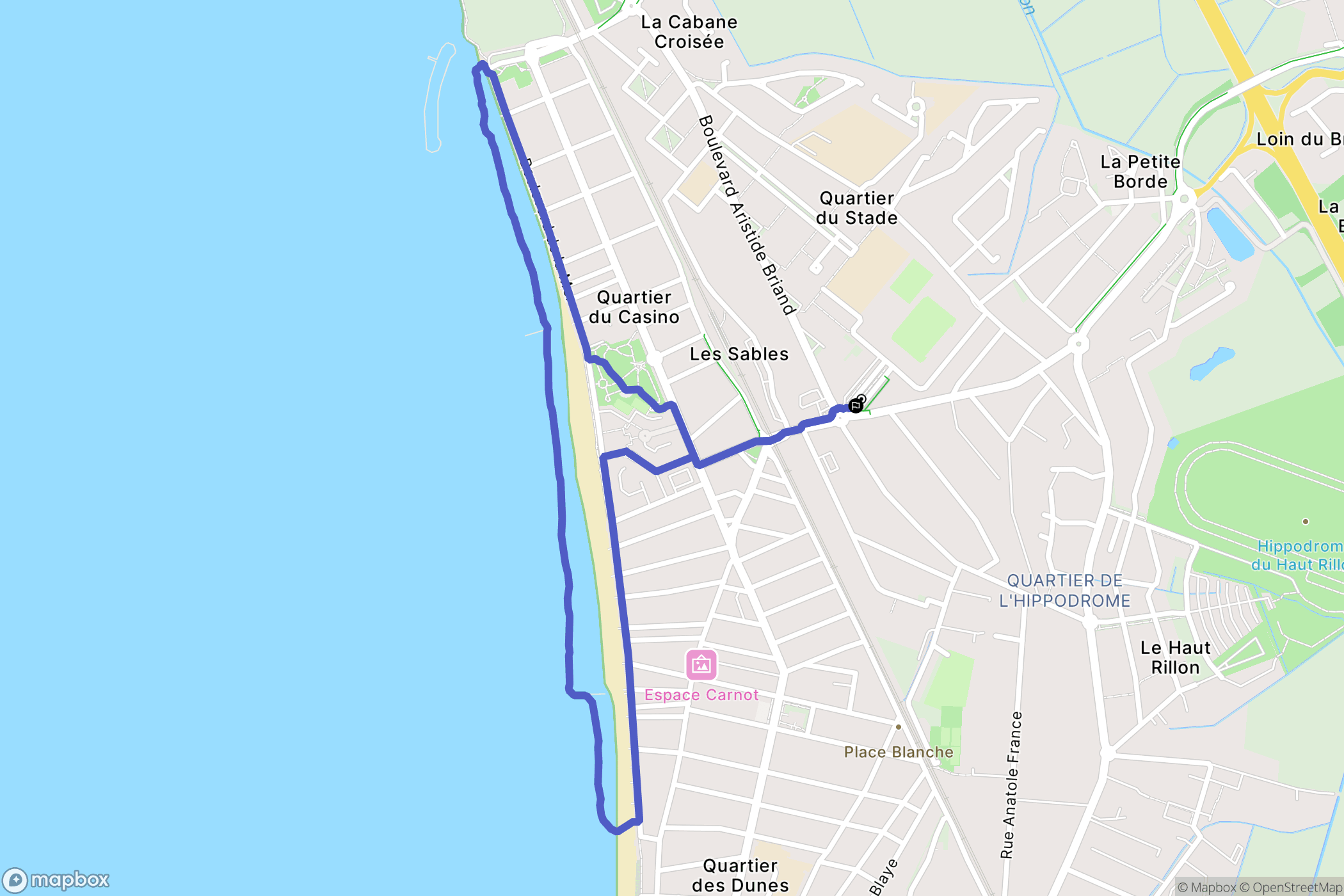 Châtelaillon-Plage : carte du parcours de randonnée - France