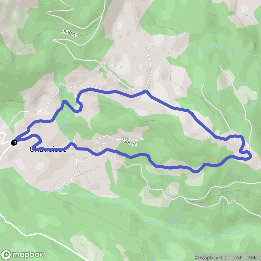 Saint-Nicolas-la-Chapelle : carte du parcours de randonnée - France