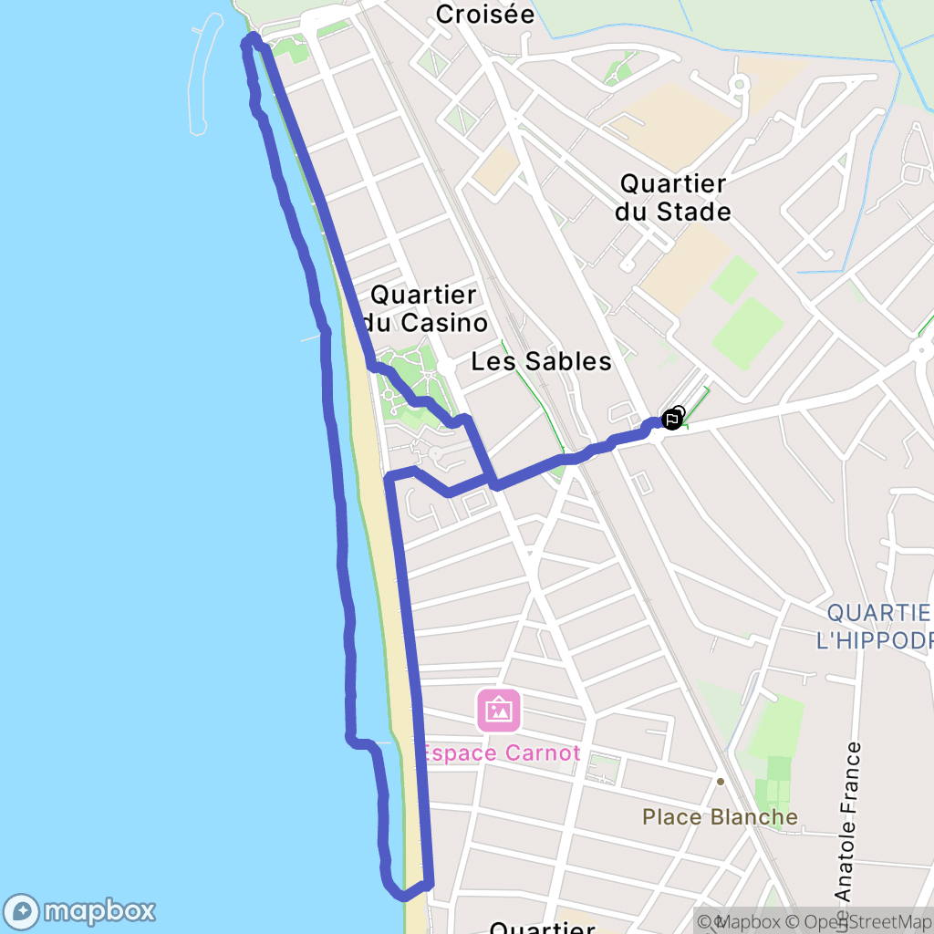 Châtelaillon-Plage : carte du parcours de randonnée - France