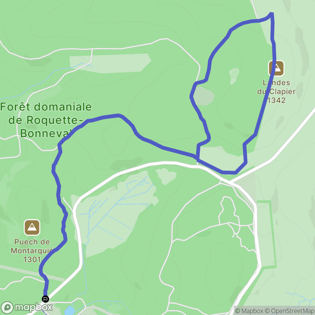 Laguiole : carte du parcours de randonnée - France
