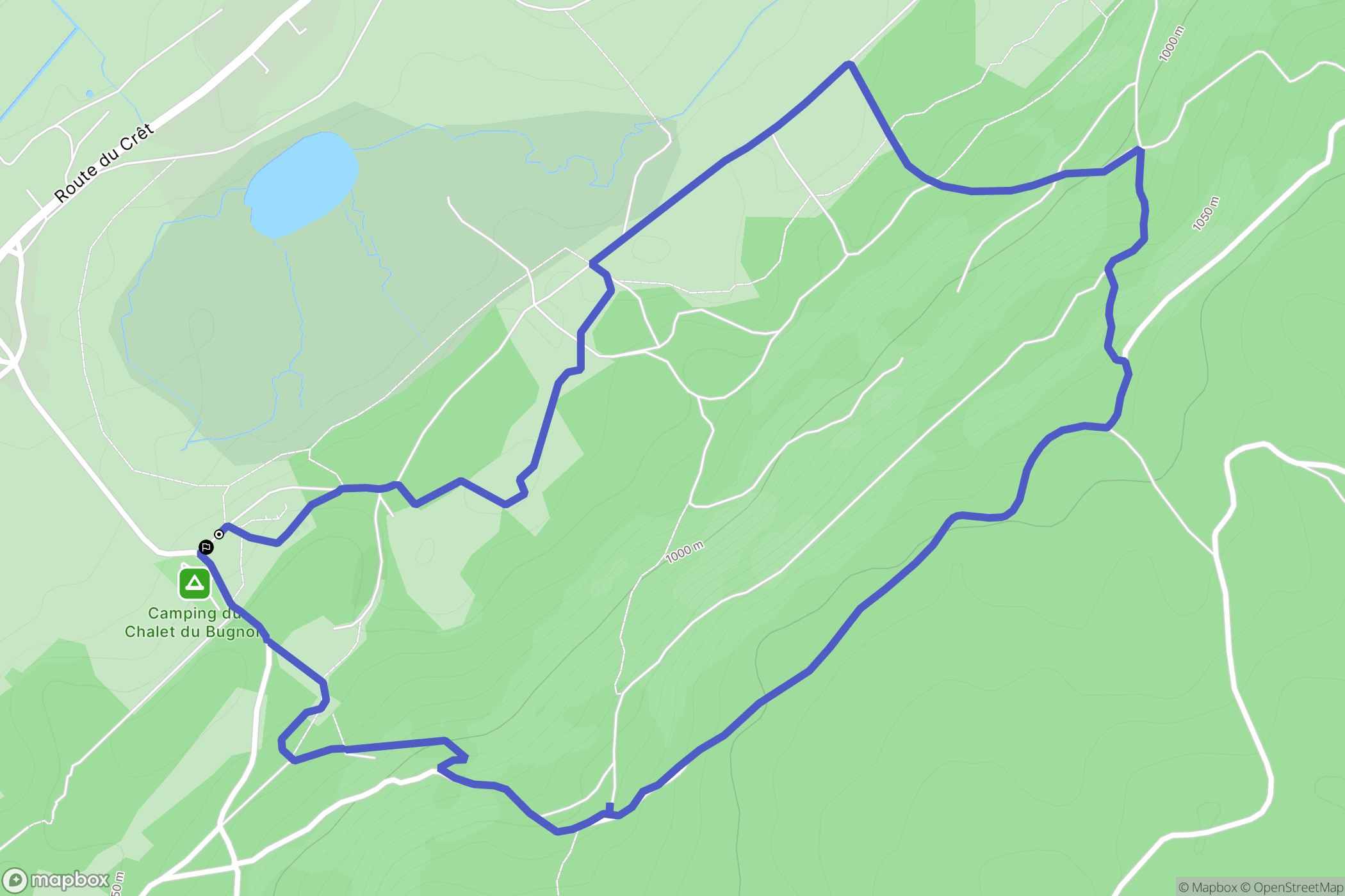 Lac-des-Rouges-Truites : carte du parcours de randonnée - France