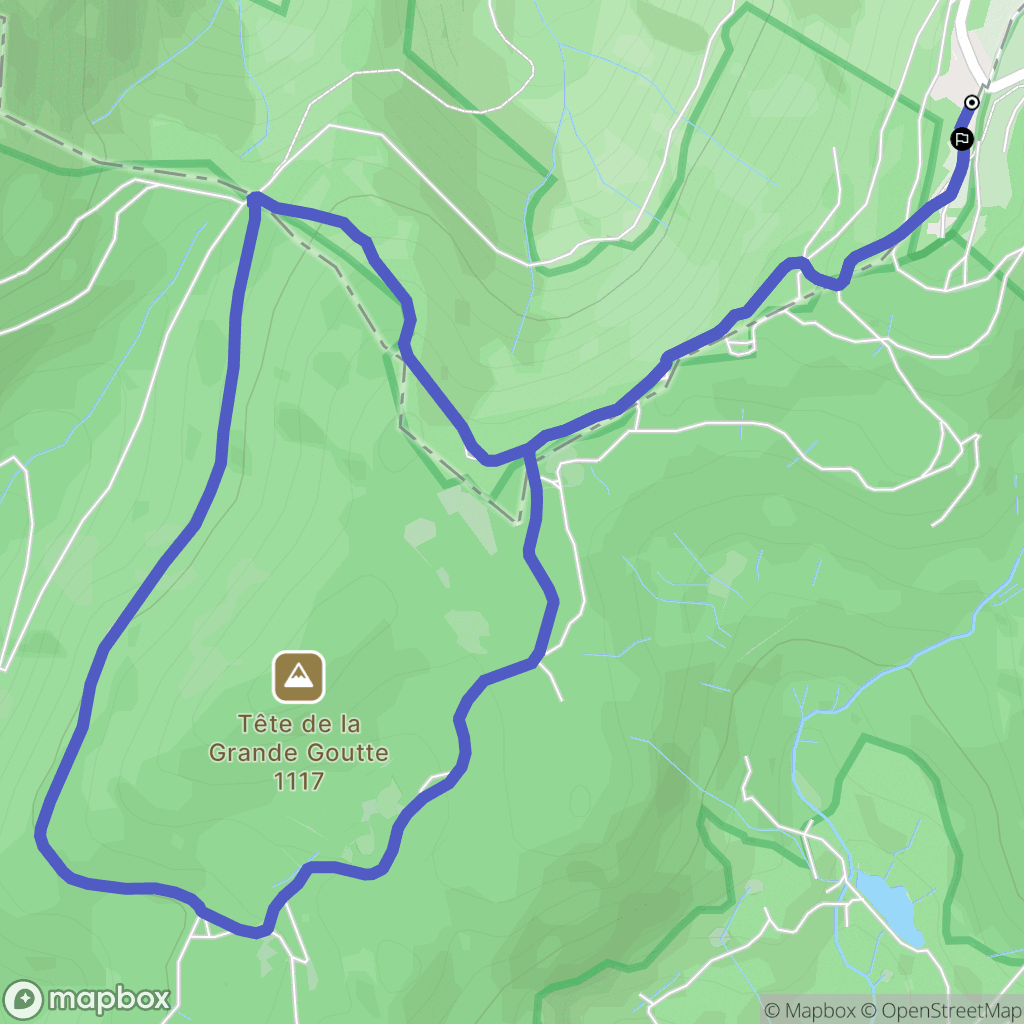 Saint-Maurice-sur-Moselle : carte du parcours de randonnée - France