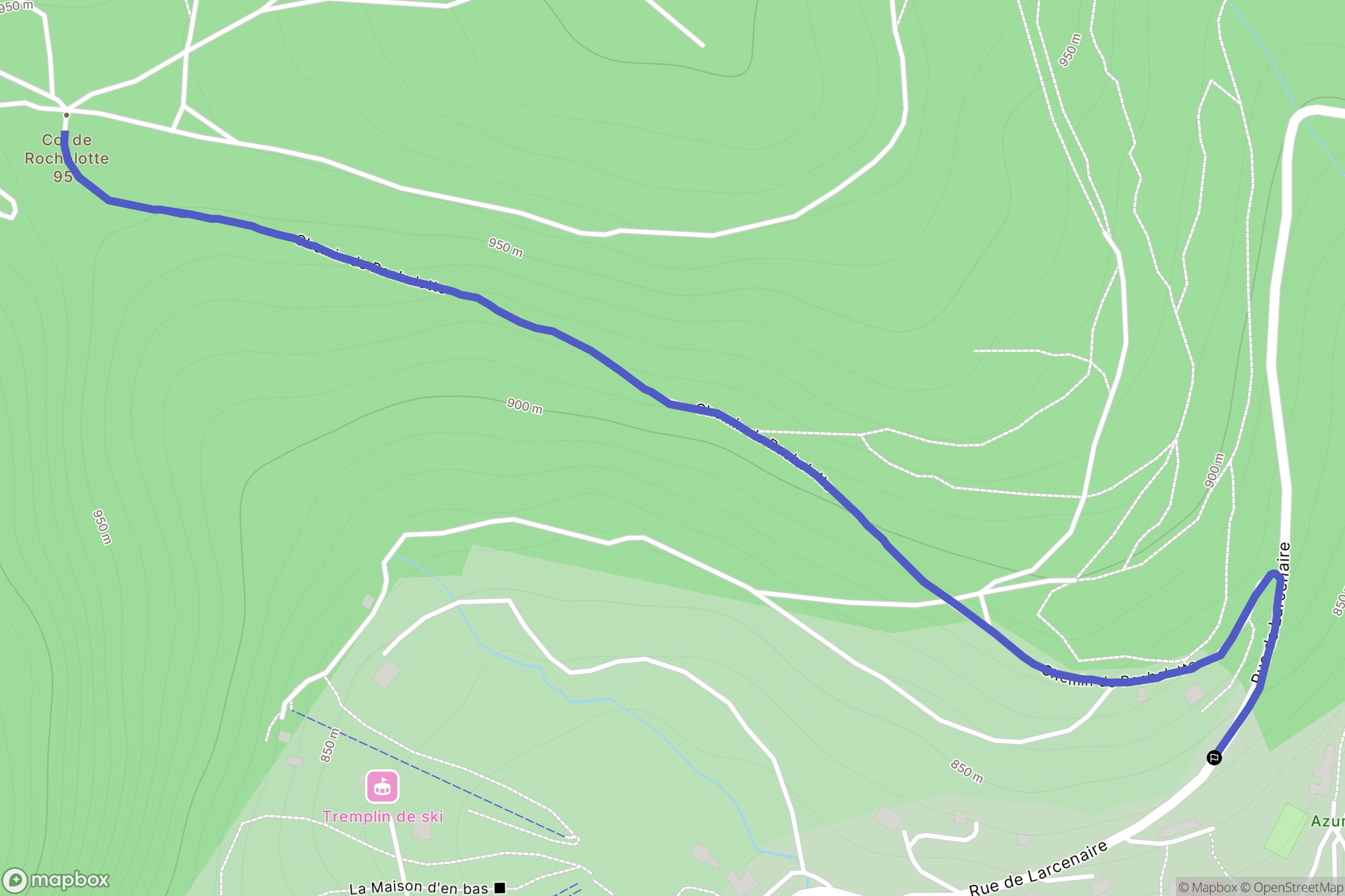 Bussang : carte du parcours de randonnée - France