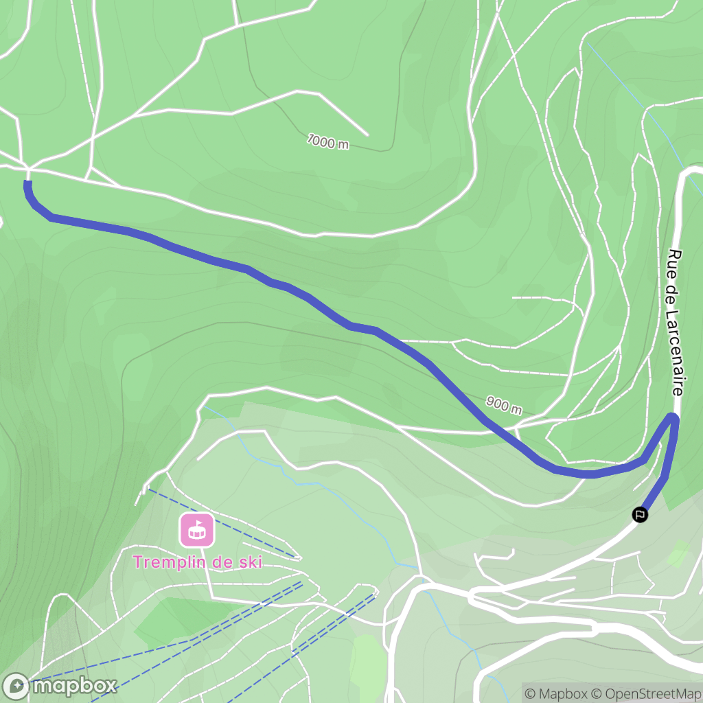 Bussang : carte du parcours de randonnée - France