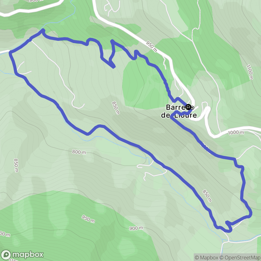 Barret-de-Lioure : carte du parcours de randonnée - France