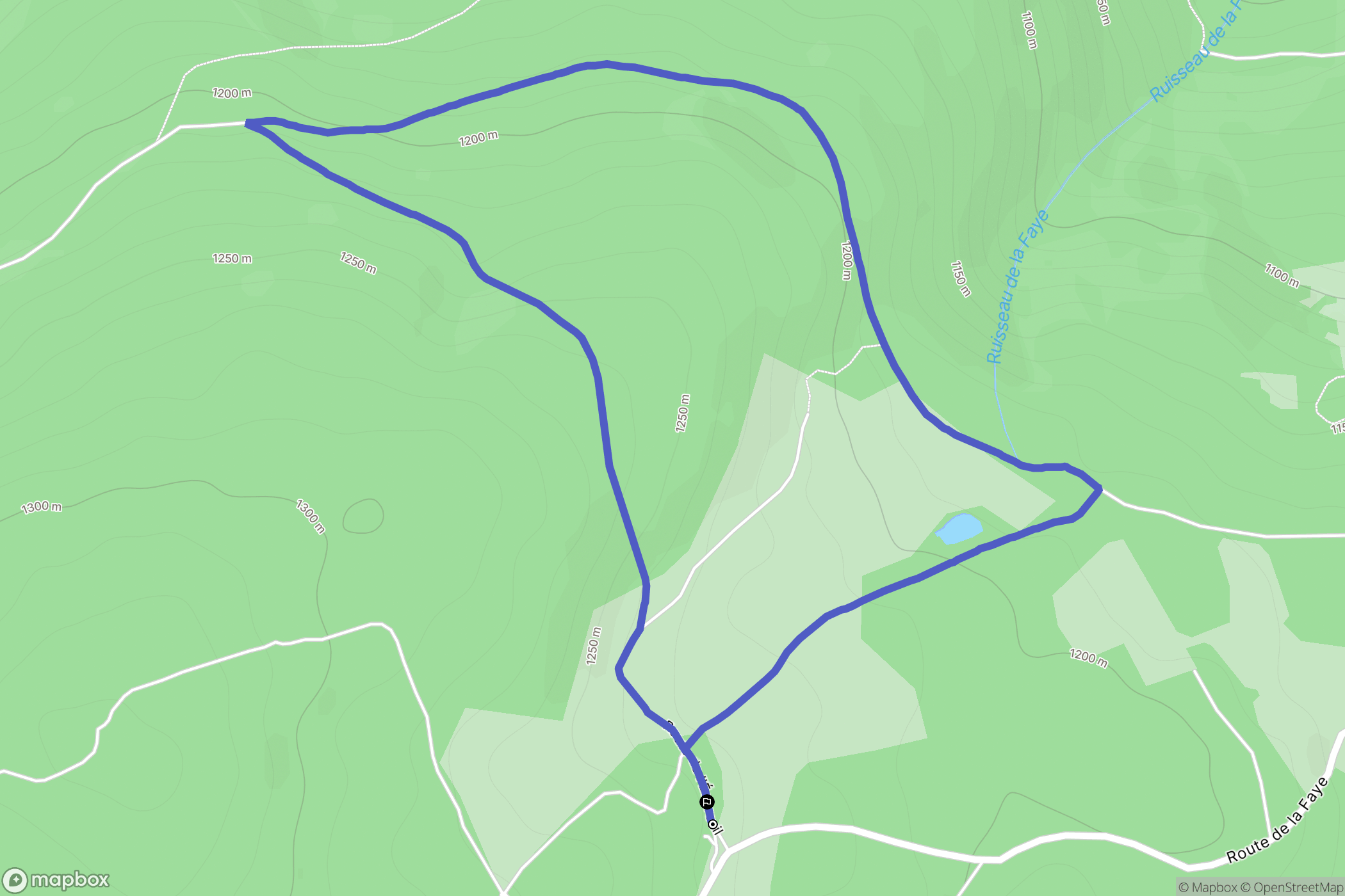 Burdignes : carte du parcours de randonnée - France