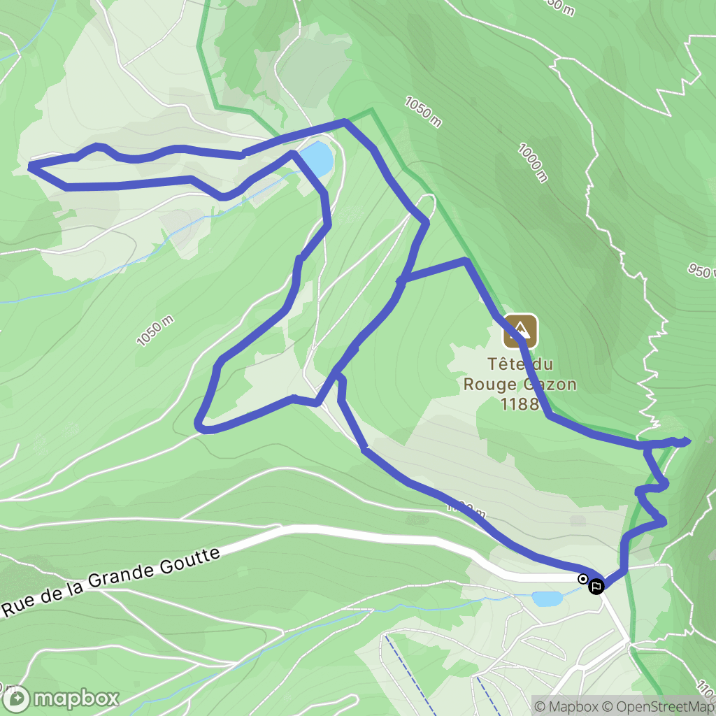 Saint-Maurice-sur-Moselle : carte du parcours de randonnée - France