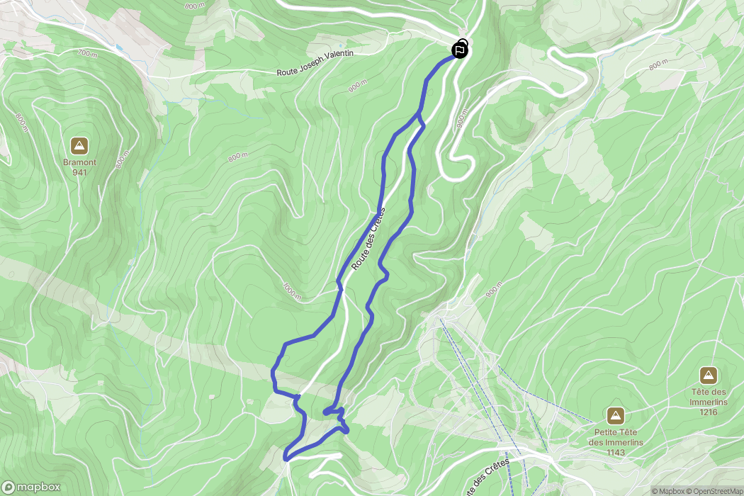 Plainfaing : carte du parcours de randonnée - France