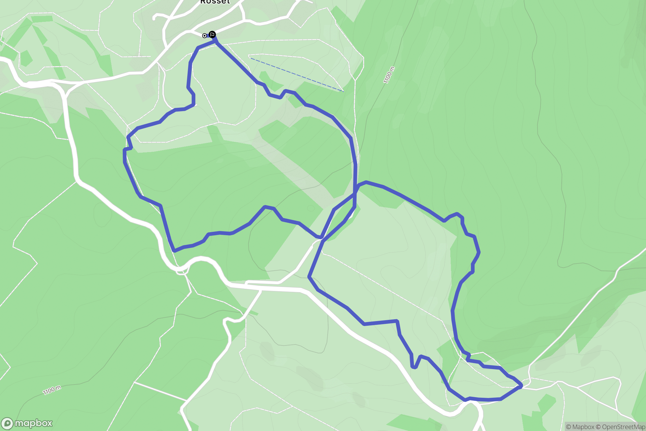 Longchaumois : carte du parcours de randonnée - France