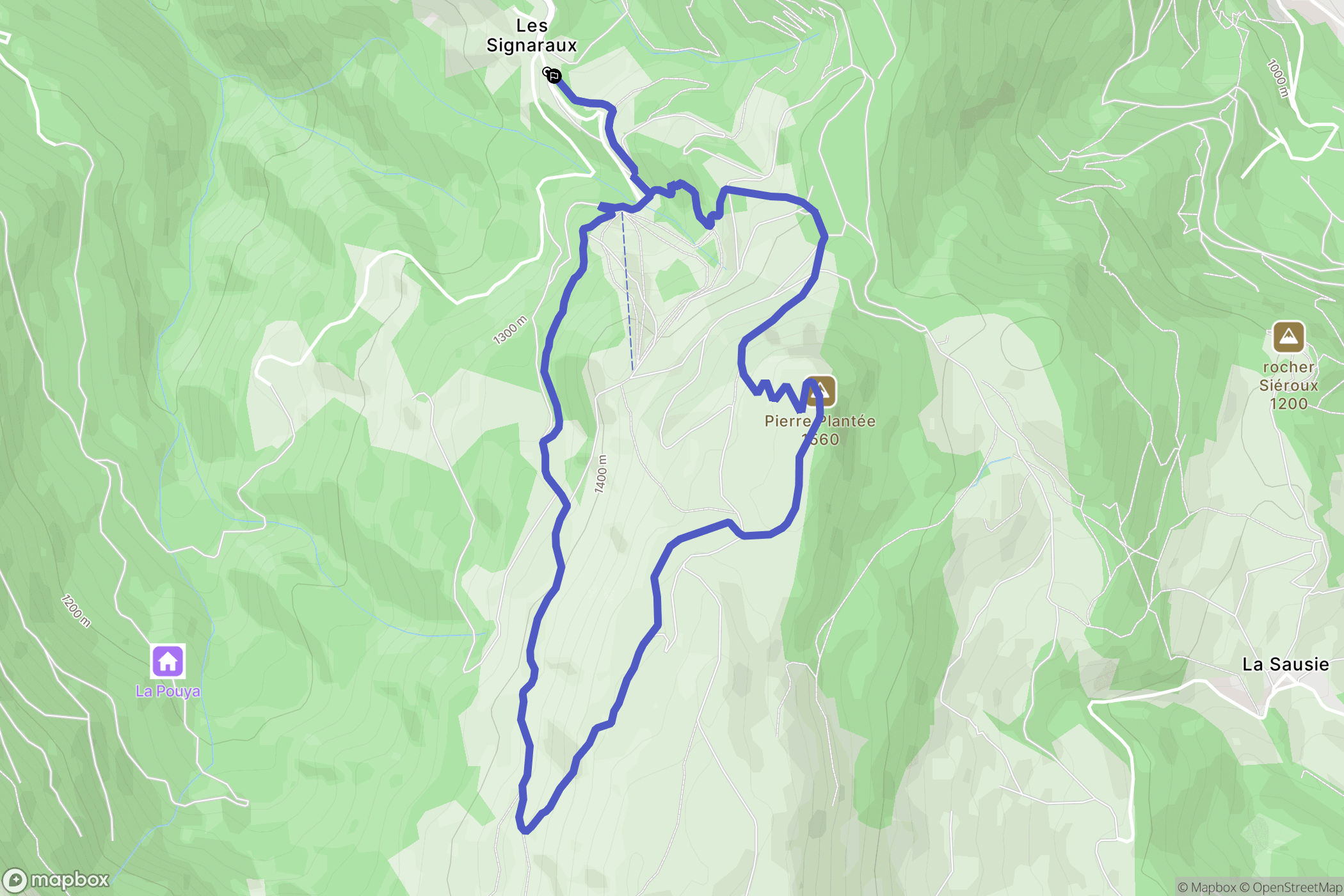 La Motte-d'Aveillans : carte du parcours de randonnée - France