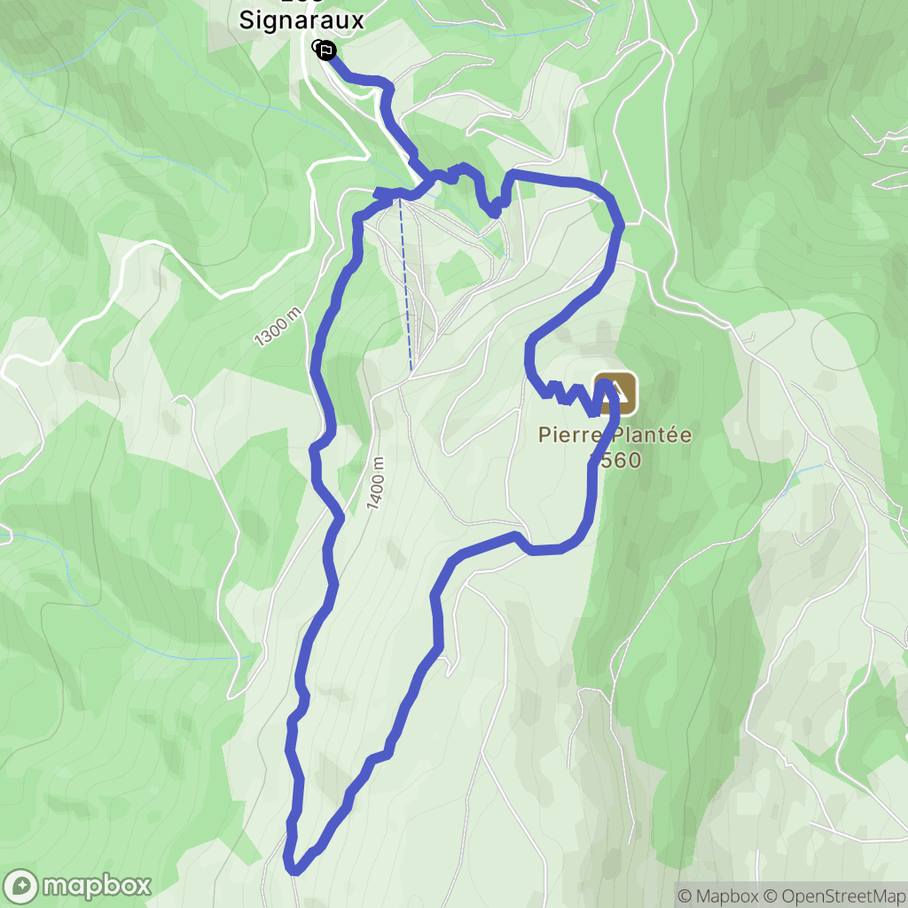 La Motte-d'Aveillans : carte du parcours de randonnée - France