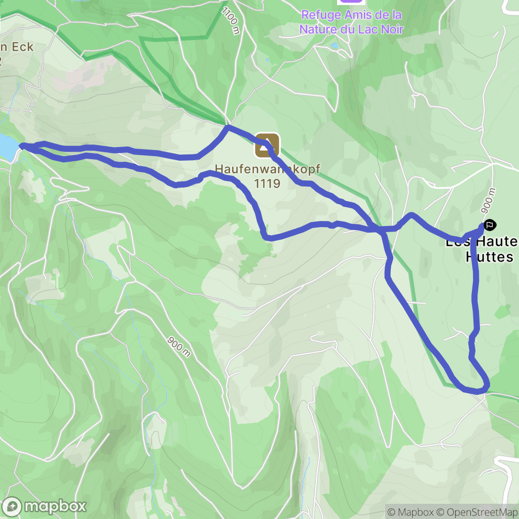 Orbey : carte du parcours de randonnée - France