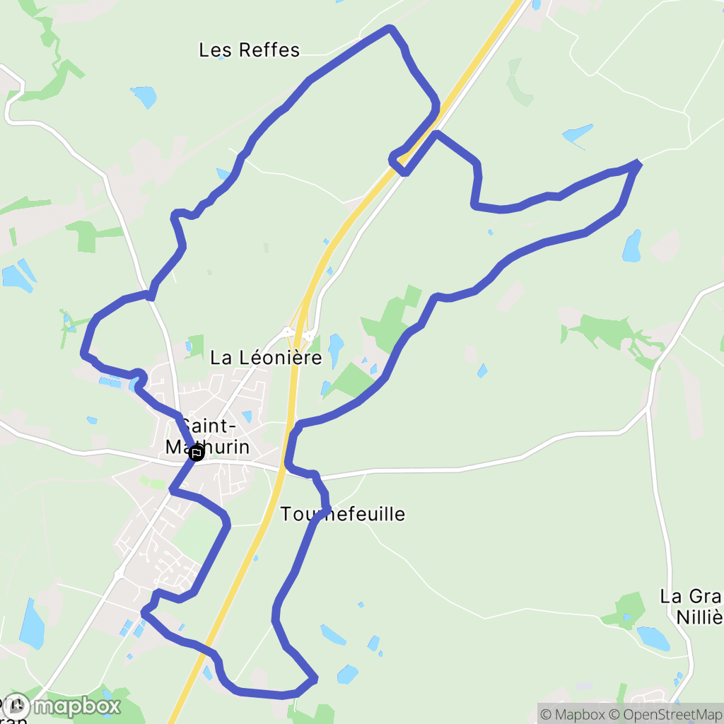 Saint-Mathurin : carte du parcours de randonnée - France