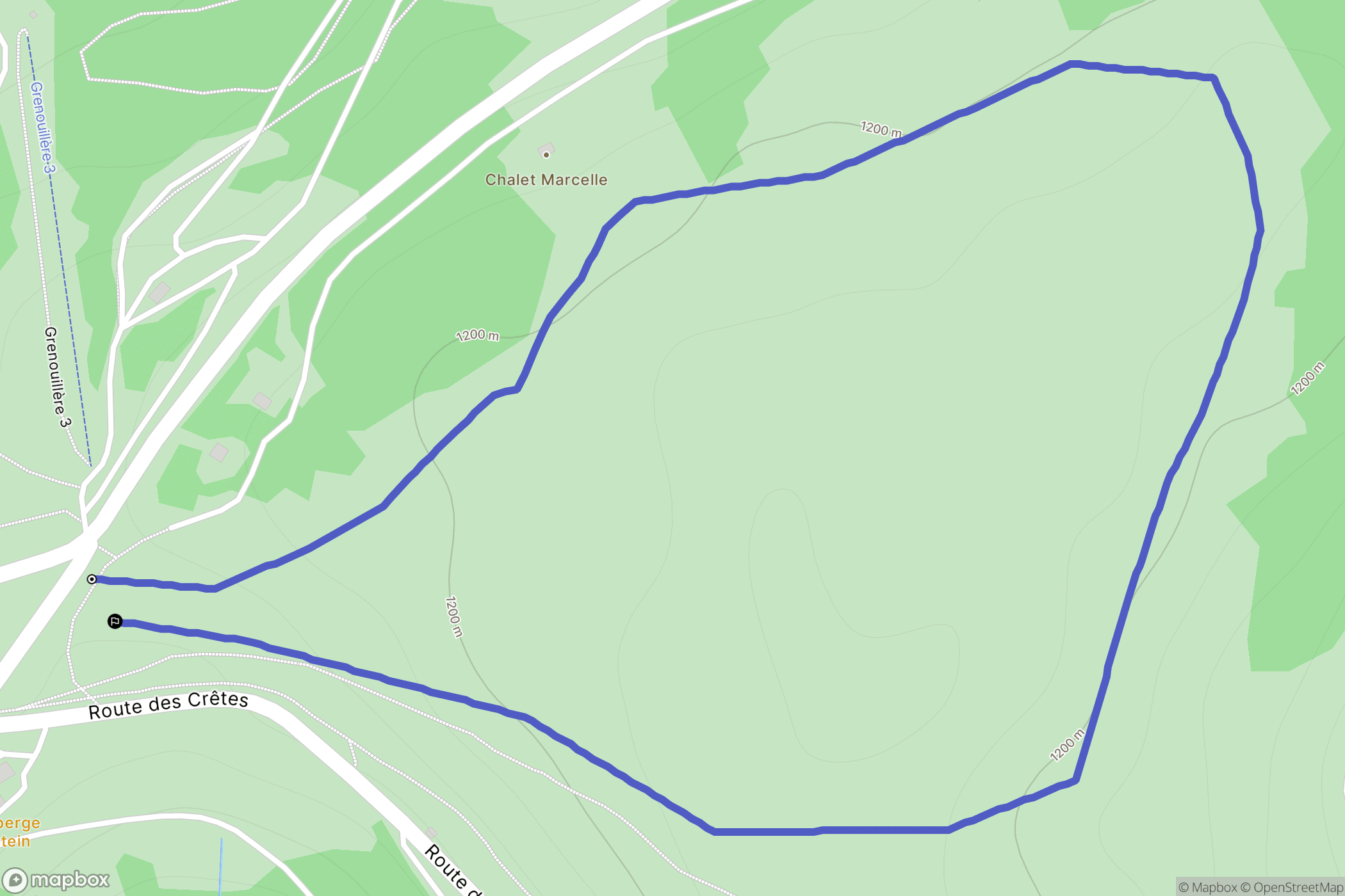 Fellering : carte du parcours de randonnée - France