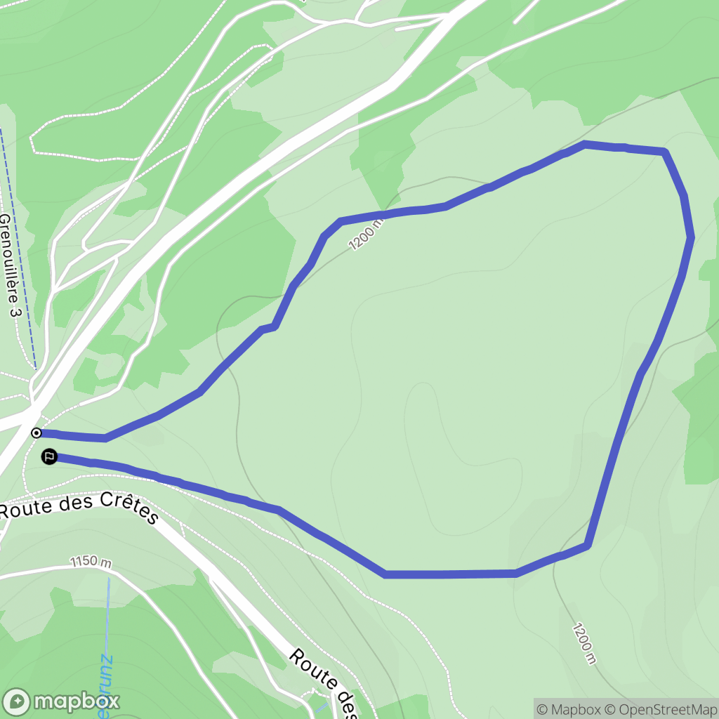 Fellering : carte du parcours de randonnée - France