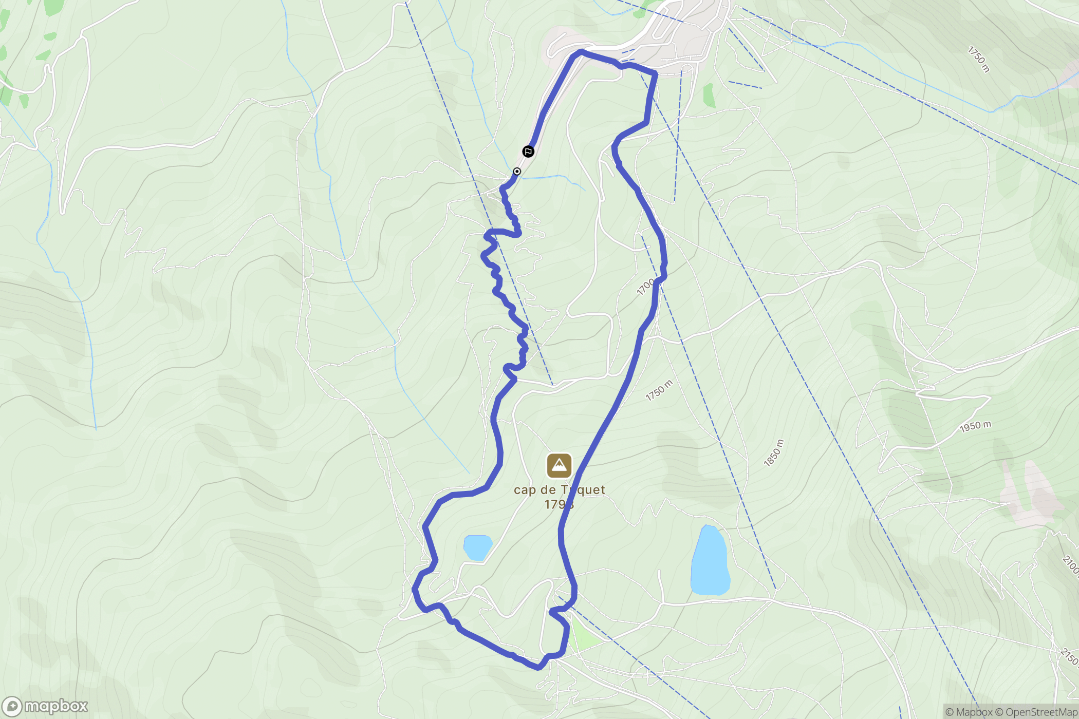 Germ : carte du parcours de randonnée - France