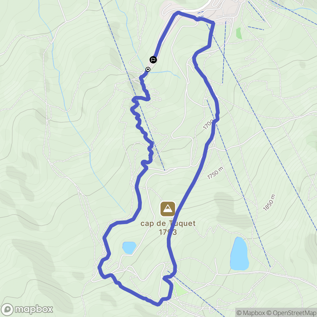 Germ : carte du parcours de randonnée - France