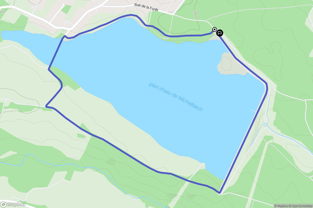 Michelbach : carte du parcours de randonnée - France